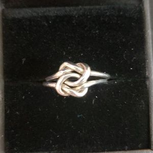 Sterling silver knot ring